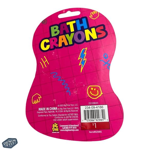 Big Time Kid Bath Tub Crayons Non Toxic Magic Crayons| Set of 3 Packs/12 Crayons - Picture 5 of 9